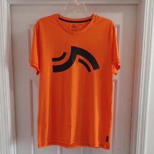 Men's Bright Orange Graphic Short-Sleeve Tee